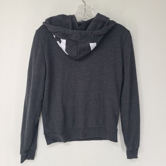 PINK Women's Long Sleeve Hooded Sweatshirt Gray Size S - Picture 4 of 6